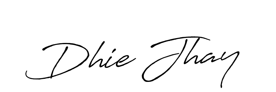 Create a beautiful signature design for name Dhie Jhay. With this signature (Antro_Vectra_Bolder) fonts, you can make a handwritten signature for free. Dhie Jhay signature style 7 images and pictures png