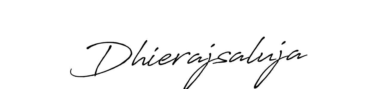 Make a short Dhierajsaluja signature style. Manage your documents anywhere anytime using Antro_Vectra_Bolder. Create and add eSignatures, submit forms, share and send files easily. Dhierajsaluja signature style 7 images and pictures png