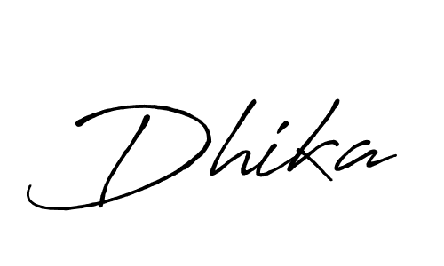 The best way (Antro_Vectra_Bolder) to make a short signature is to pick only two or three words in your name. The name Dhika include a total of six letters. For converting this name. Dhika signature style 7 images and pictures png