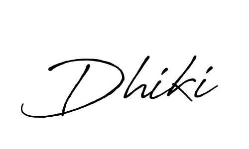 How to make Dhiki signature? Antro_Vectra_Bolder is a professional autograph style. Create handwritten signature for Dhiki name. Dhiki signature style 7 images and pictures png