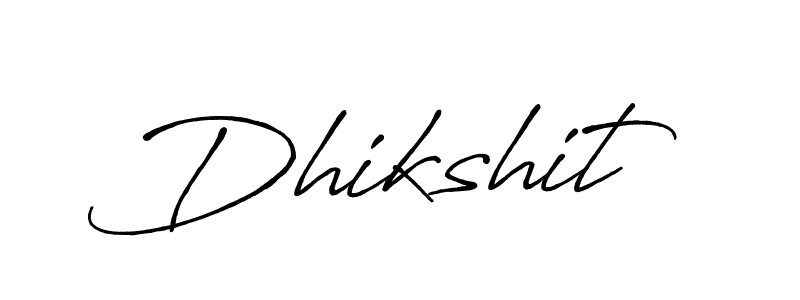 How to make Dhikshit name signature. Use Antro_Vectra_Bolder style for creating short signs online. This is the latest handwritten sign. Dhikshit signature style 7 images and pictures png