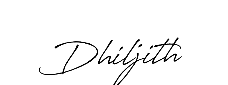 Design your own signature with our free online signature maker. With this signature software, you can create a handwritten (Antro_Vectra_Bolder) signature for name Dhiljith. Dhiljith signature style 7 images and pictures png