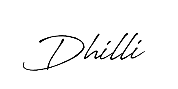 How to make Dhilli name signature. Use Antro_Vectra_Bolder style for creating short signs online. This is the latest handwritten sign. Dhilli signature style 7 images and pictures png