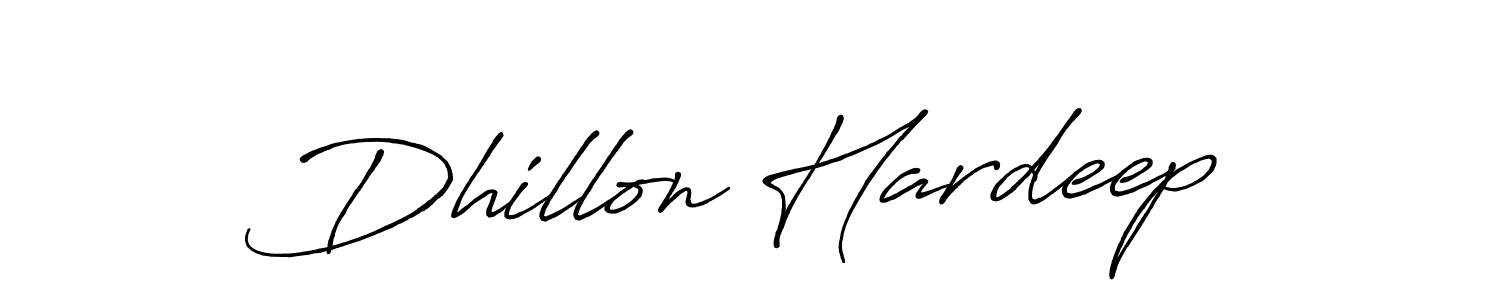 Dhillon Hardeep stylish signature style. Best Handwritten Sign (Antro_Vectra_Bolder) for my name. Handwritten Signature Collection Ideas for my name Dhillon Hardeep. Dhillon Hardeep signature style 7 images and pictures png