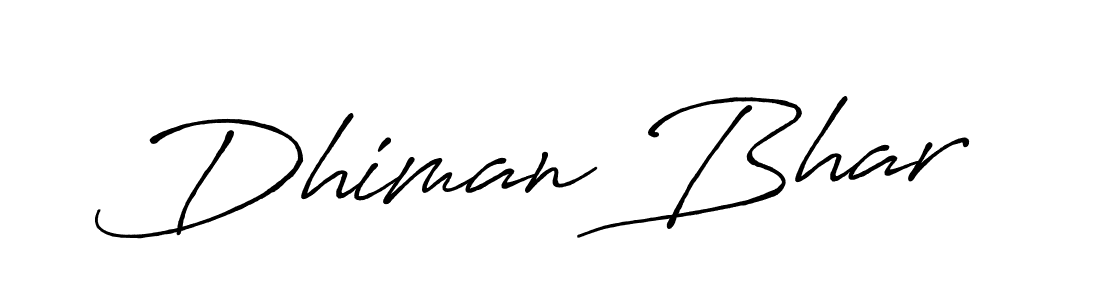 Create a beautiful signature design for name Dhiman Bhar. With this signature (Antro_Vectra_Bolder) fonts, you can make a handwritten signature for free. Dhiman Bhar signature style 7 images and pictures png