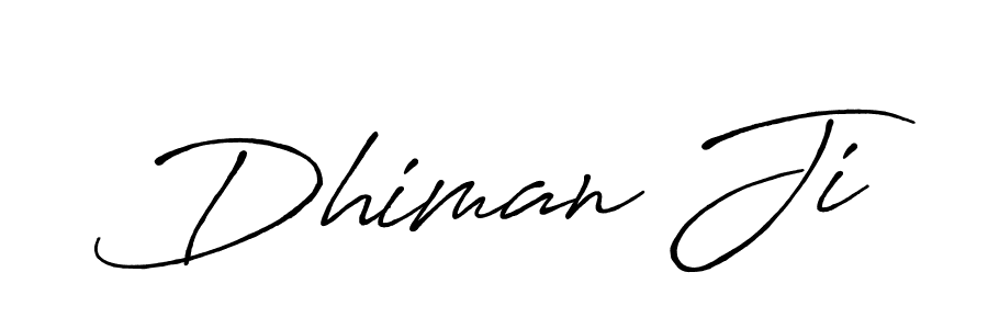How to make Dhiman Ji name signature. Use Antro_Vectra_Bolder style for creating short signs online. This is the latest handwritten sign. Dhiman Ji signature style 7 images and pictures png