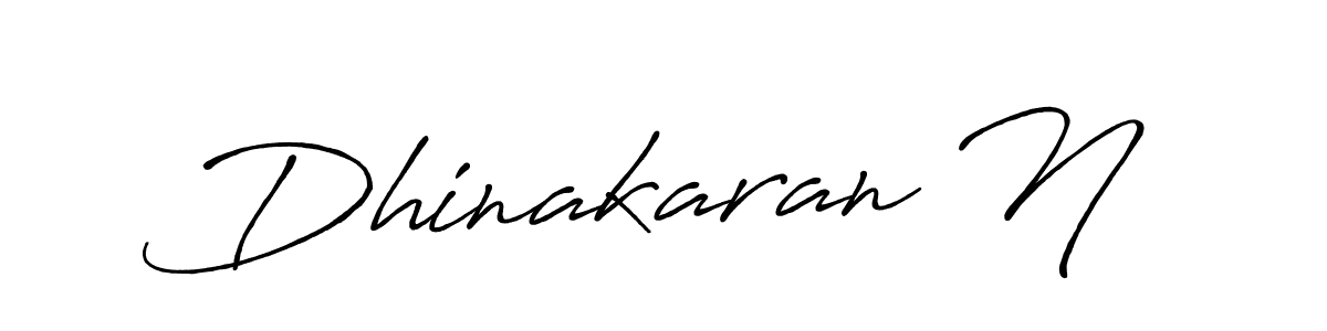Use a signature maker to create a handwritten signature online. With this signature software, you can design (Antro_Vectra_Bolder) your own signature for name Dhinakaran N. Dhinakaran N signature style 7 images and pictures png