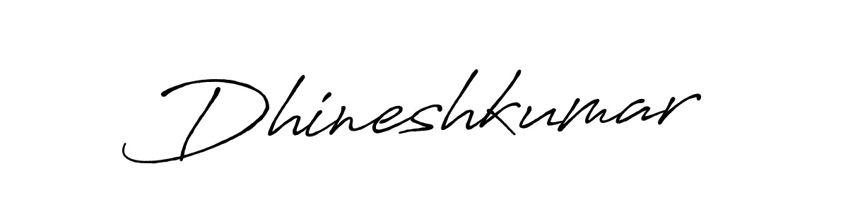 Make a beautiful signature design for name Dhineshkumar. With this signature (Antro_Vectra_Bolder) style, you can create a handwritten signature for free. Dhineshkumar signature style 7 images and pictures png