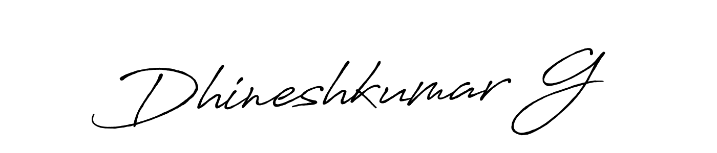 The best way (Antro_Vectra_Bolder) to make a short signature is to pick only two or three words in your name. The name Dhineshkumar G include a total of six letters. For converting this name. Dhineshkumar G signature style 7 images and pictures png