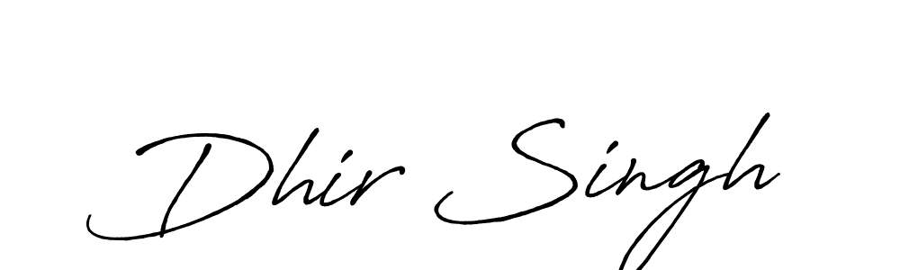 Dhir Singh stylish signature style. Best Handwritten Sign (Antro_Vectra_Bolder) for my name. Handwritten Signature Collection Ideas for my name Dhir Singh. Dhir Singh signature style 7 images and pictures png