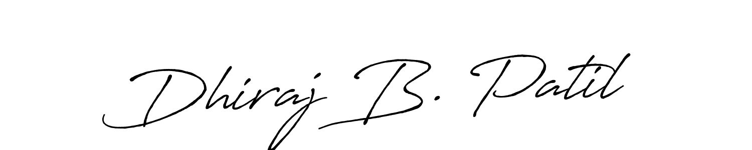 It looks lik you need a new signature style for name Dhiraj B. Patil. Design unique handwritten (Antro_Vectra_Bolder) signature with our free signature maker in just a few clicks. Dhiraj B. Patil signature style 7 images and pictures png