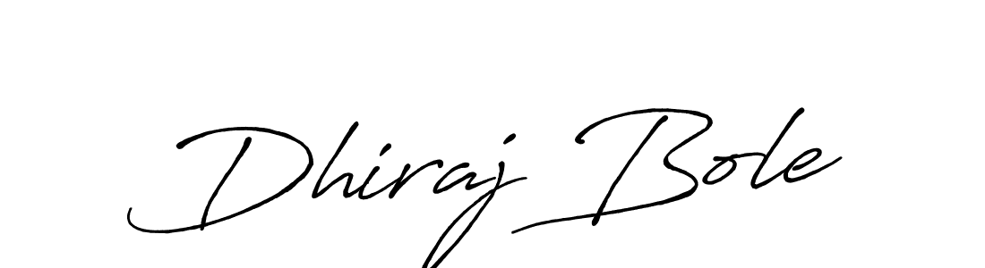 Design your own signature with our free online signature maker. With this signature software, you can create a handwritten (Antro_Vectra_Bolder) signature for name Dhiraj Bole. Dhiraj Bole signature style 7 images and pictures png