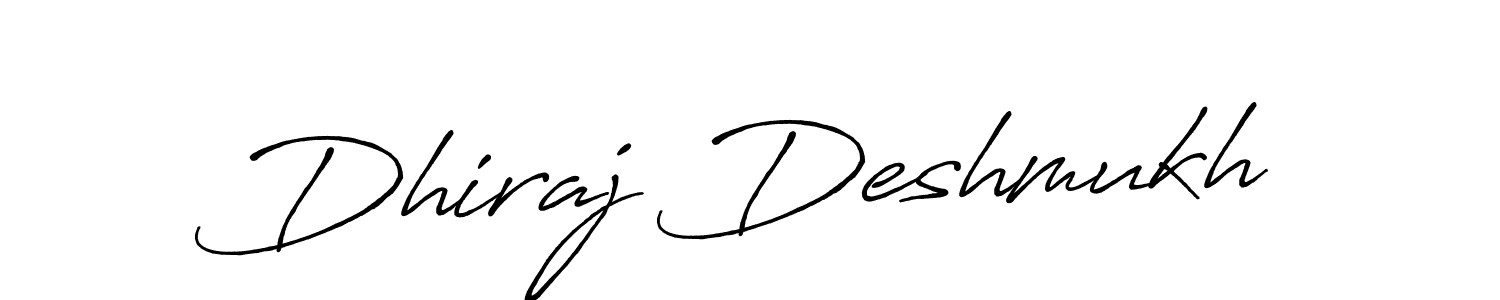Make a beautiful signature design for name Dhiraj Deshmukh. With this signature (Antro_Vectra_Bolder) style, you can create a handwritten signature for free. Dhiraj Deshmukh signature style 7 images and pictures png
