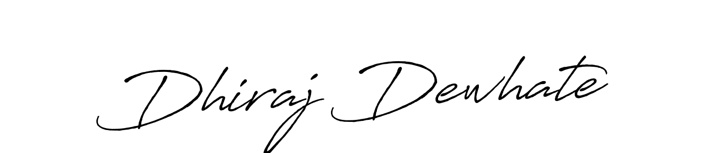 Create a beautiful signature design for name Dhiraj Dewhate. With this signature (Antro_Vectra_Bolder) fonts, you can make a handwritten signature for free. Dhiraj Dewhate signature style 7 images and pictures png