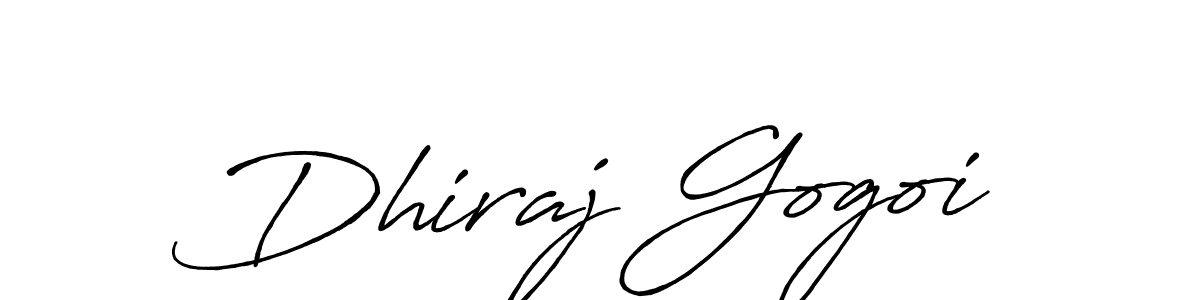 This is the best signature style for the Dhiraj Gogoi name. Also you like these signature font (Antro_Vectra_Bolder). Mix name signature. Dhiraj Gogoi signature style 7 images and pictures png