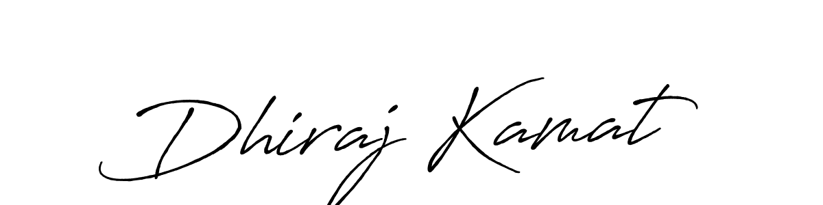 Use a signature maker to create a handwritten signature online. With this signature software, you can design (Antro_Vectra_Bolder) your own signature for name Dhiraj Kamat. Dhiraj Kamat signature style 7 images and pictures png