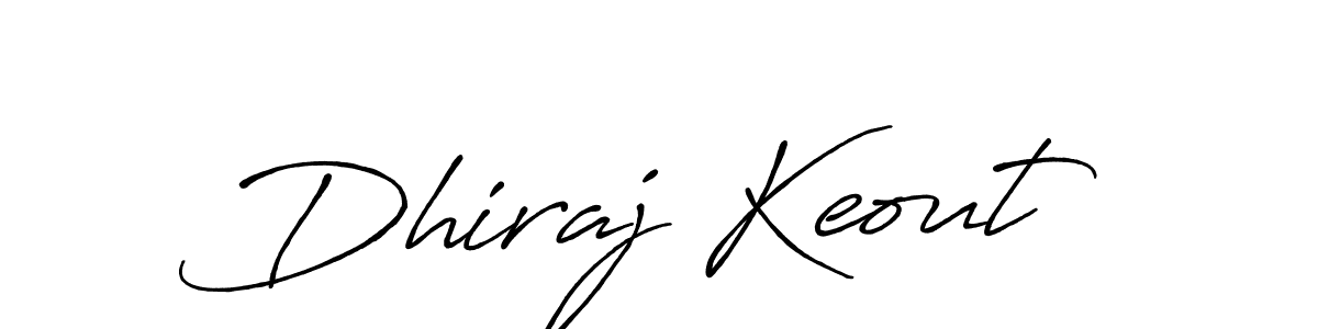 Design your own signature with our free online signature maker. With this signature software, you can create a handwritten (Antro_Vectra_Bolder) signature for name Dhiraj Keout. Dhiraj Keout signature style 7 images and pictures png