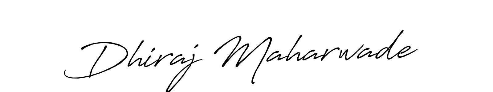 How to make Dhiraj Maharwade name signature. Use Antro_Vectra_Bolder style for creating short signs online. This is the latest handwritten sign. Dhiraj Maharwade signature style 7 images and pictures png