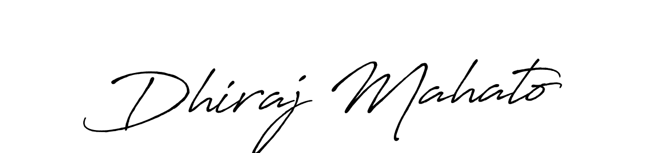 Create a beautiful signature design for name Dhiraj Mahato. With this signature (Antro_Vectra_Bolder) fonts, you can make a handwritten signature for free. Dhiraj Mahato signature style 7 images and pictures png