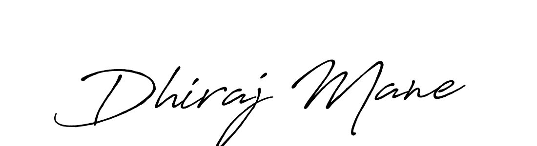 How to make Dhiraj Mane name signature. Use Antro_Vectra_Bolder style for creating short signs online. This is the latest handwritten sign. Dhiraj Mane signature style 7 images and pictures png