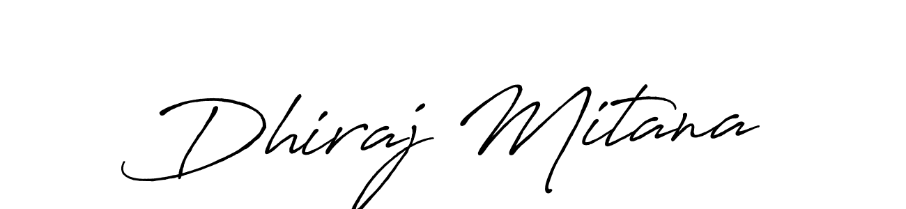 You can use this online signature creator to create a handwritten signature for the name Dhiraj Mitana. This is the best online autograph maker. Dhiraj Mitana signature style 7 images and pictures png