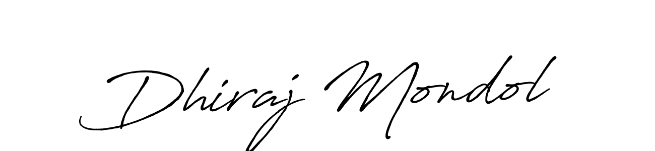 Dhiraj Mondol stylish signature style. Best Handwritten Sign (Antro_Vectra_Bolder) for my name. Handwritten Signature Collection Ideas for my name Dhiraj Mondol. Dhiraj Mondol signature style 7 images and pictures png