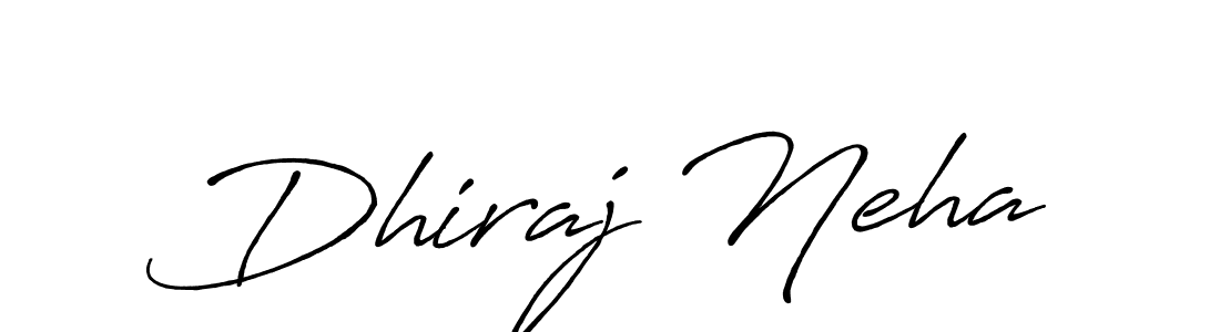 Design your own signature with our free online signature maker. With this signature software, you can create a handwritten (Antro_Vectra_Bolder) signature for name Dhiraj Neha. Dhiraj Neha signature style 7 images and pictures png