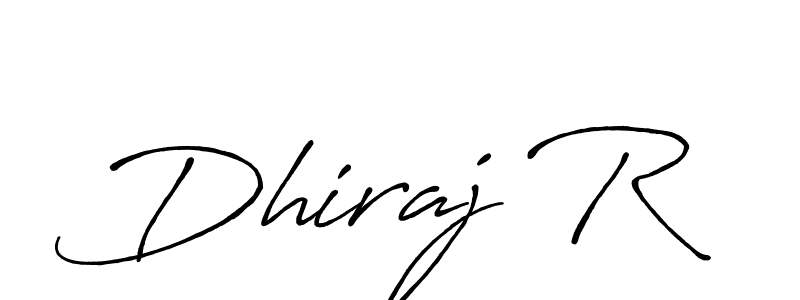 The best way (Antro_Vectra_Bolder) to make a short signature is to pick only two or three words in your name. The name Dhiraj R include a total of six letters. For converting this name. Dhiraj R signature style 7 images and pictures png