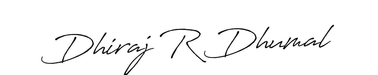 Create a beautiful signature design for name Dhiraj R Dhumal. With this signature (Antro_Vectra_Bolder) fonts, you can make a handwritten signature for free. Dhiraj R Dhumal signature style 7 images and pictures png