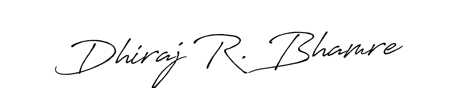 Also You can easily find your signature by using the search form. We will create Dhiraj R. Bhamre name handwritten signature images for you free of cost using Antro_Vectra_Bolder sign style. Dhiraj R. Bhamre signature style 7 images and pictures png