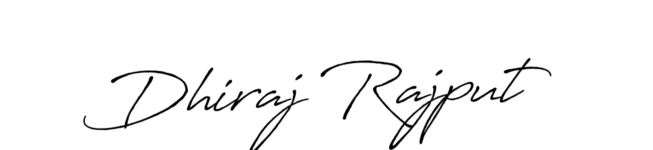 Create a beautiful signature design for name Dhiraj Rajput. With this signature (Antro_Vectra_Bolder) fonts, you can make a handwritten signature for free. Dhiraj Rajput signature style 7 images and pictures png