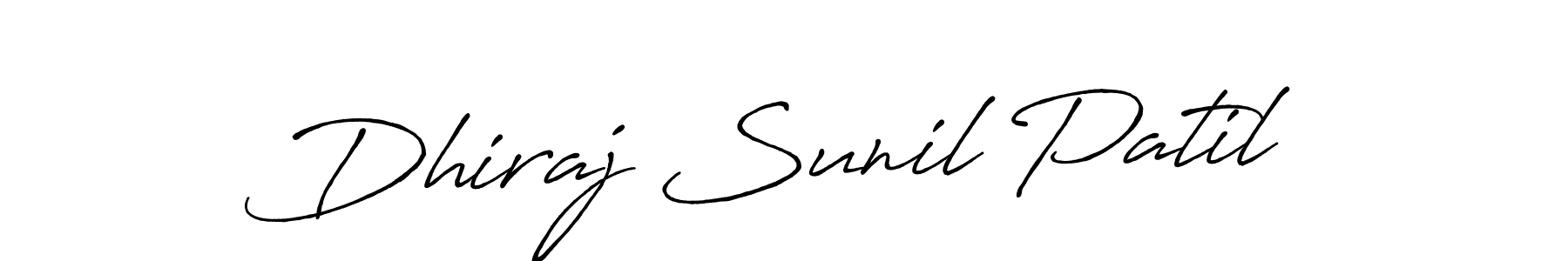 Also we have Dhiraj Sunil Patil name is the best signature style. Create professional handwritten signature collection using Antro_Vectra_Bolder autograph style. Dhiraj Sunil Patil signature style 7 images and pictures png