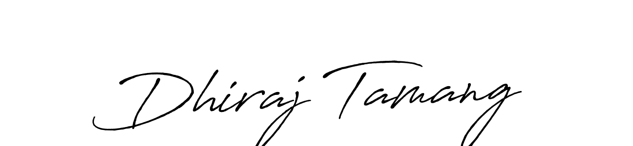 Create a beautiful signature design for name Dhiraj Tamang. With this signature (Antro_Vectra_Bolder) fonts, you can make a handwritten signature for free. Dhiraj Tamang signature style 7 images and pictures png