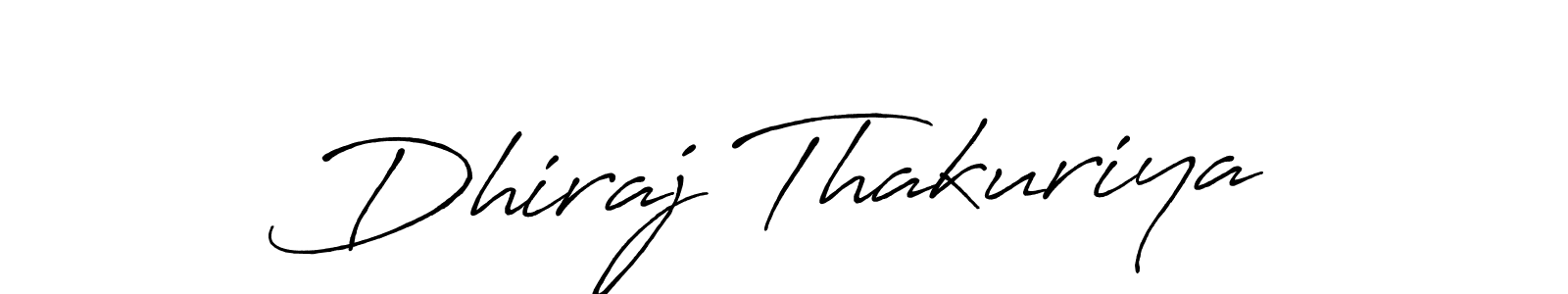 How to make Dhiraj Thakuriya name signature. Use Antro_Vectra_Bolder style for creating short signs online. This is the latest handwritten sign. Dhiraj Thakuriya signature style 7 images and pictures png