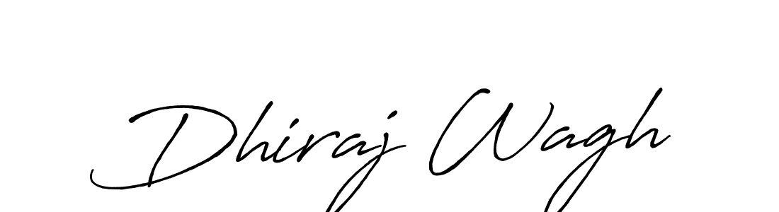 Make a beautiful signature design for name Dhiraj Wagh. With this signature (Antro_Vectra_Bolder) style, you can create a handwritten signature for free. Dhiraj Wagh signature style 7 images and pictures png