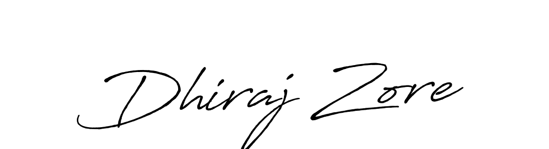 Design your own signature with our free online signature maker. With this signature software, you can create a handwritten (Antro_Vectra_Bolder) signature for name Dhiraj Zore. Dhiraj Zore signature style 7 images and pictures png