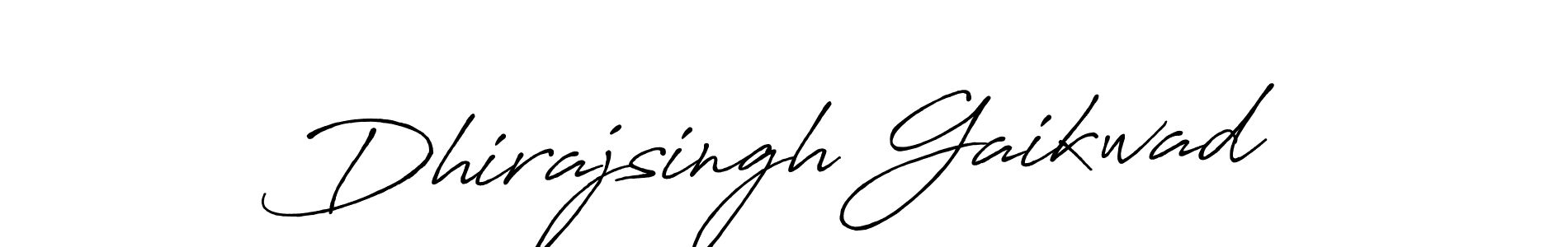 How to make Dhirajsingh Gaikwad name signature. Use Antro_Vectra_Bolder style for creating short signs online. This is the latest handwritten sign. Dhirajsingh Gaikwad signature style 7 images and pictures png
