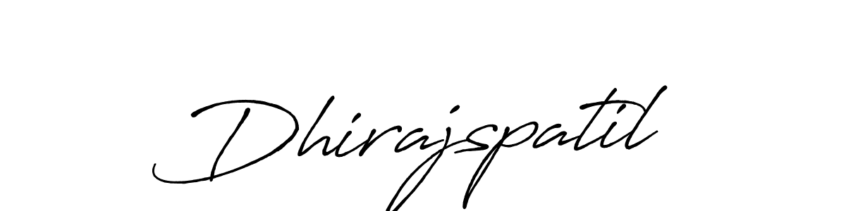 Make a beautiful signature design for name Dhirajspatil. With this signature (Antro_Vectra_Bolder) style, you can create a handwritten signature for free. Dhirajspatil signature style 7 images and pictures png