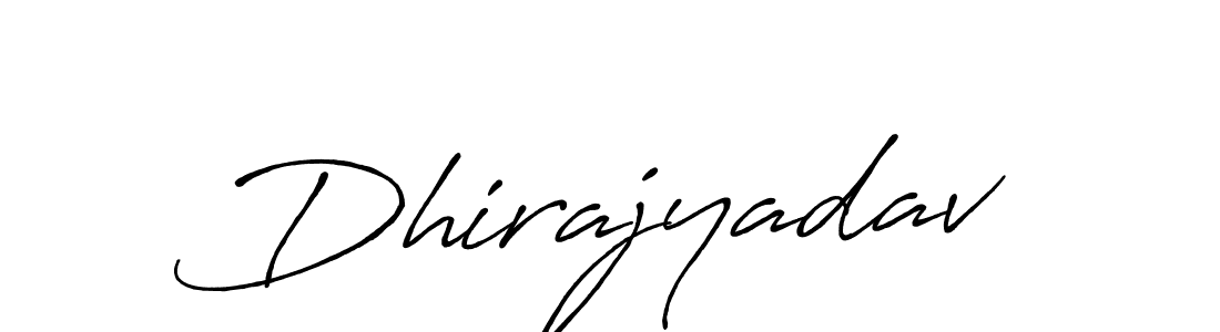 How to make Dhirajyadav name signature. Use Antro_Vectra_Bolder style for creating short signs online. This is the latest handwritten sign. Dhirajyadav signature style 7 images and pictures png