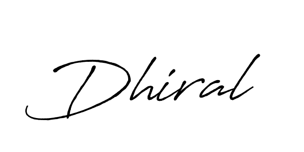 Also we have Dhiral name is the best signature style. Create professional handwritten signature collection using Antro_Vectra_Bolder autograph style. Dhiral signature style 7 images and pictures png