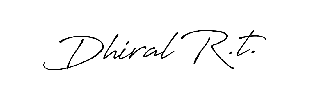 if you are searching for the best signature style for your name Dhiral R.t.. so please give up your signature search. here we have designed multiple signature styles  using Antro_Vectra_Bolder. Dhiral R.t. signature style 7 images and pictures png