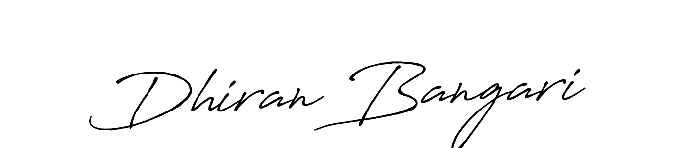 How to make Dhiran Bangari signature? Antro_Vectra_Bolder is a professional autograph style. Create handwritten signature for Dhiran Bangari name. Dhiran Bangari signature style 7 images and pictures png