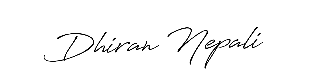 You should practise on your own different ways (Antro_Vectra_Bolder) to write your name (Dhiran Nepali) in signature. don't let someone else do it for you. Dhiran Nepali signature style 7 images and pictures png