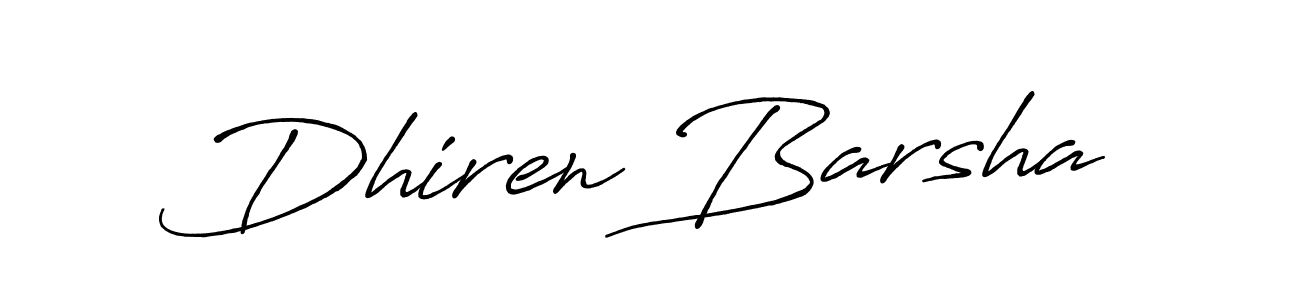 Make a beautiful signature design for name Dhiren Barsha. Use this online signature maker to create a handwritten signature for free. Dhiren Barsha signature style 7 images and pictures png