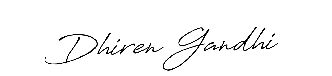 Also You can easily find your signature by using the search form. We will create Dhiren Gandhi name handwritten signature images for you free of cost using Antro_Vectra_Bolder sign style. Dhiren Gandhi signature style 7 images and pictures png