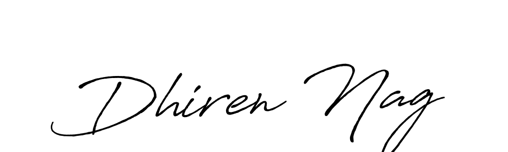 You should practise on your own different ways (Antro_Vectra_Bolder) to write your name (Dhiren Nag) in signature. don't let someone else do it for you. Dhiren Nag signature style 7 images and pictures png