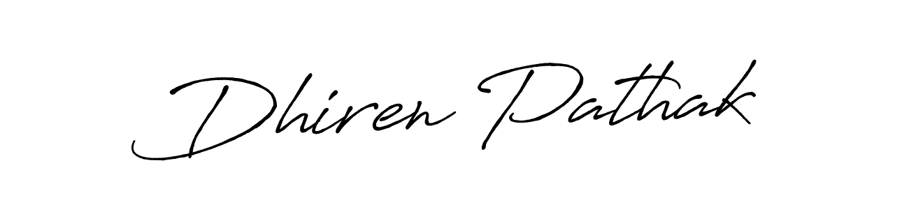 Also we have Dhiren Pathak name is the best signature style. Create professional handwritten signature collection using Antro_Vectra_Bolder autograph style. Dhiren Pathak signature style 7 images and pictures png