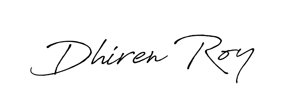 Create a beautiful signature design for name Dhiren Roy. With this signature (Antro_Vectra_Bolder) fonts, you can make a handwritten signature for free. Dhiren Roy signature style 7 images and pictures png