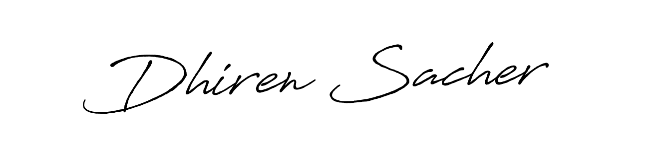 Similarly Antro_Vectra_Bolder is the best handwritten signature design. Signature creator online .You can use it as an online autograph creator for name Dhiren Sacher. Dhiren Sacher signature style 7 images and pictures png