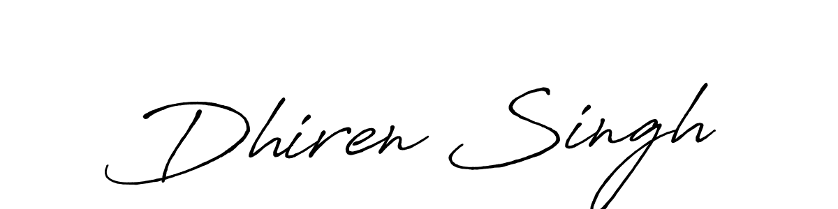 Antro_Vectra_Bolder is a professional signature style that is perfect for those who want to add a touch of class to their signature. It is also a great choice for those who want to make their signature more unique. Get Dhiren Singh name to fancy signature for free. Dhiren Singh signature style 7 images and pictures png